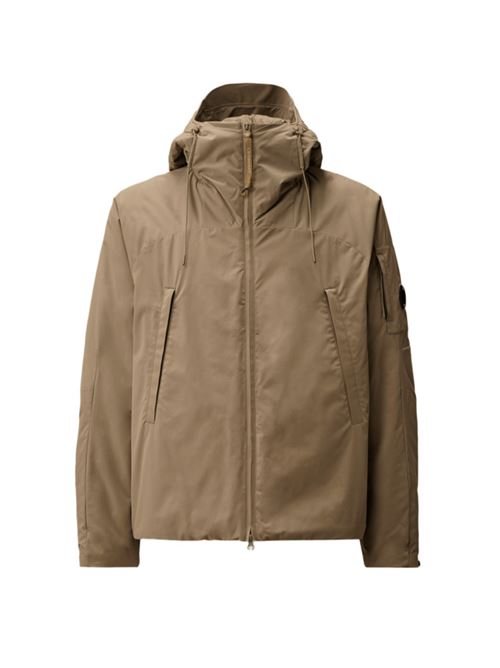 Giubbino da uomo in tessuto tecnico stretch con cappuccio, colore fallen rock C.P. COMPANY | OW006A110264A356